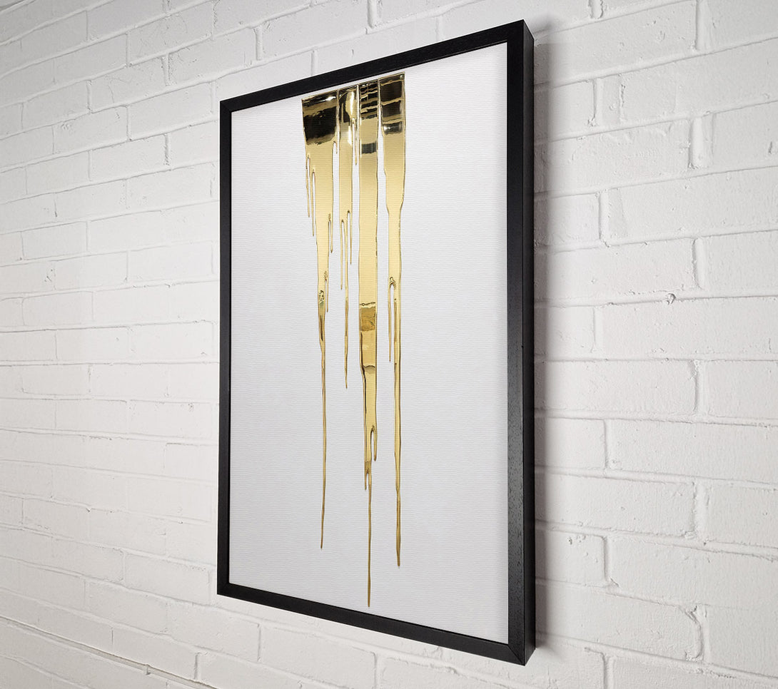  A Canvas Print of Gold Drip Canvas Art