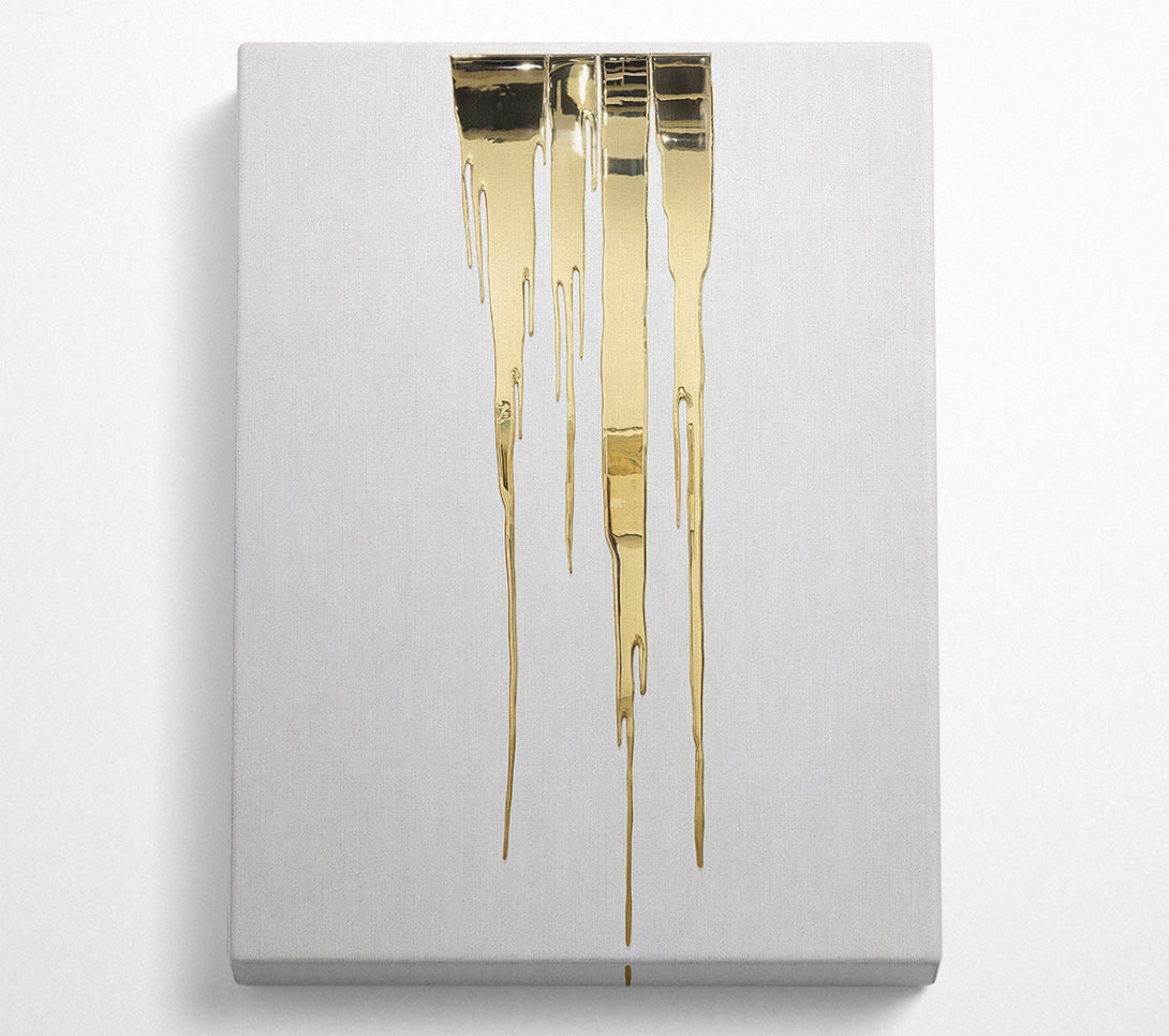  A Canvas Print of Gold Drip Canvas Art