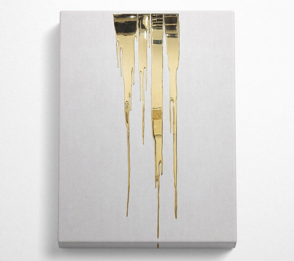  A Canvas Print of Gold Drip Canvas Art