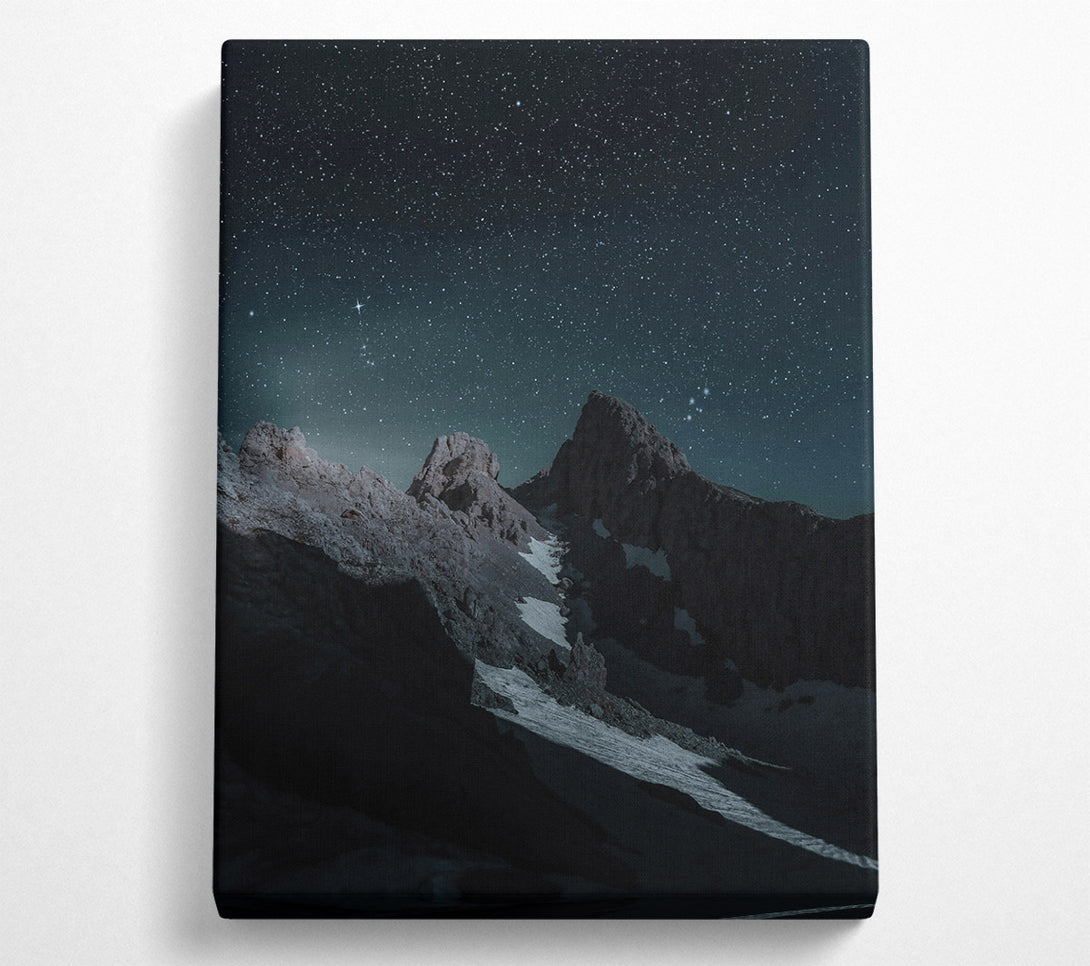  A Canvas Print of Midnight Blue Peaks Canvas Wall Art