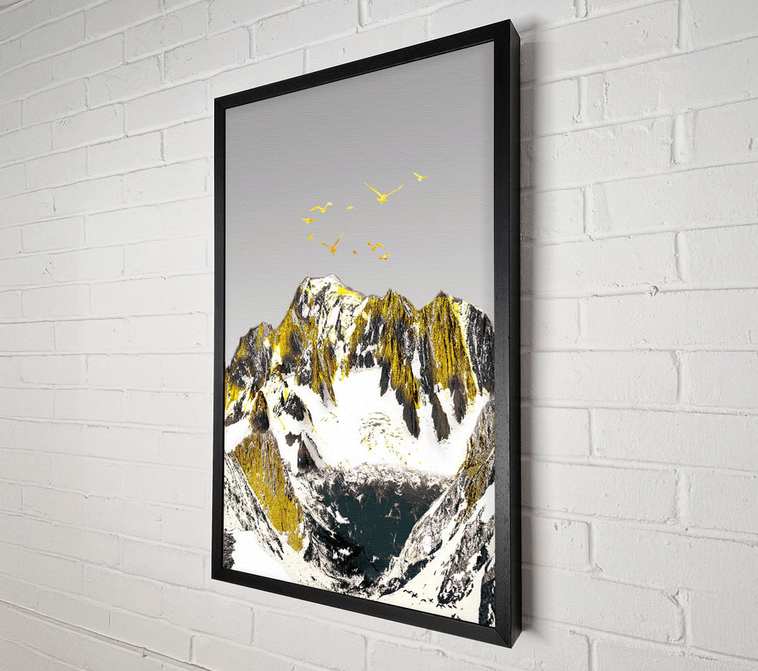  A Canvas Print of Gold Faces Mountain Canvas Wall Art