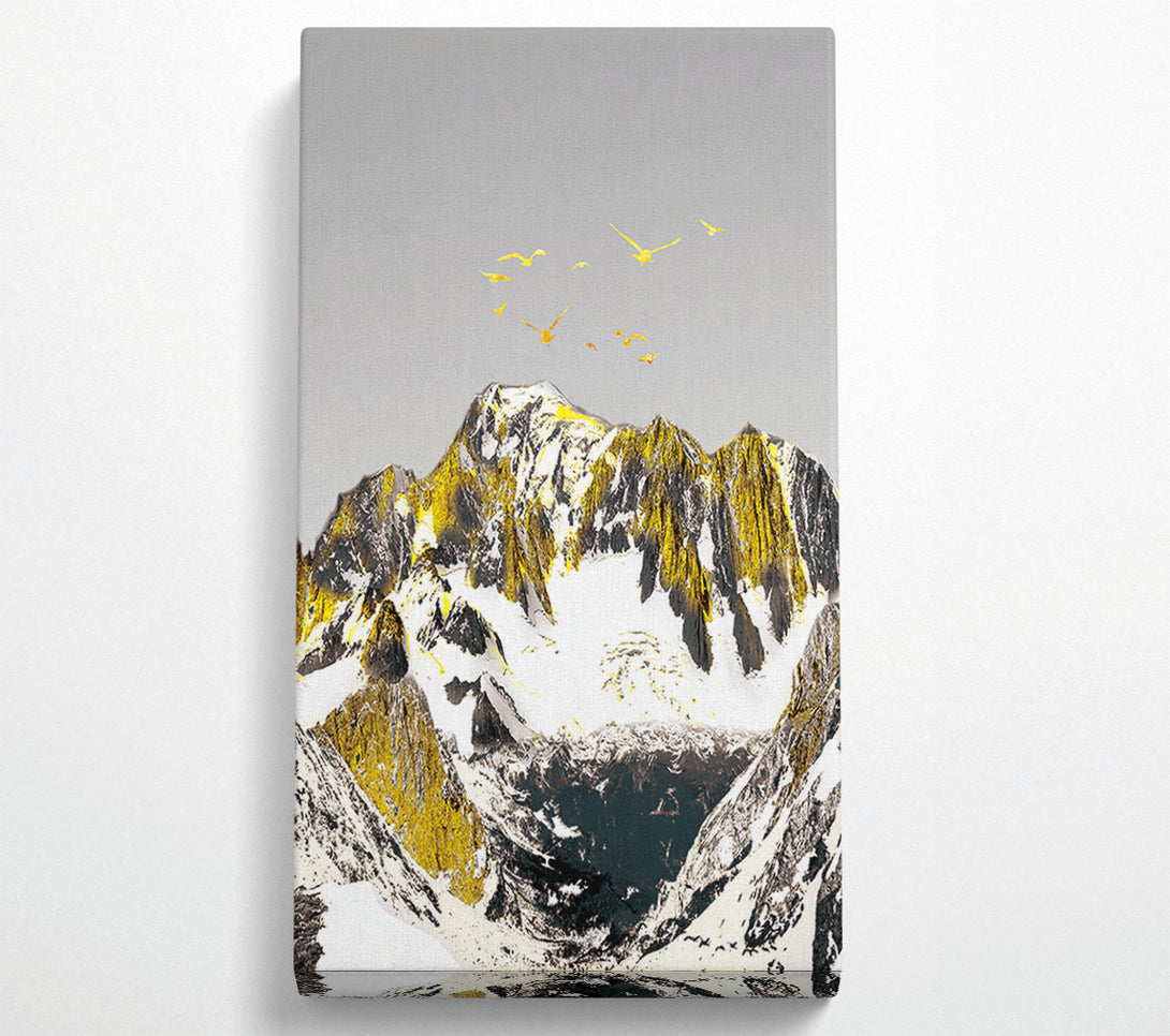  A Canvas Print of Gold Faces Mountain Canvas Wall Art