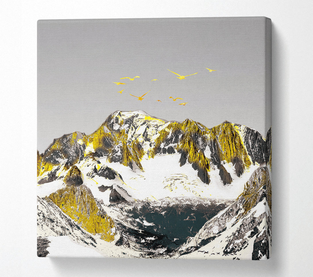  A Canvas Print of Gold Faces Mountain Canvas Wall Art