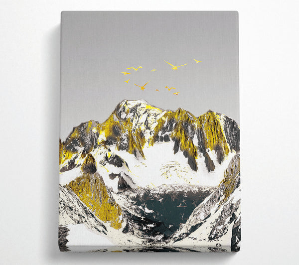  A Canvas Print of Gold Faces Mountain Canvas Wall Art