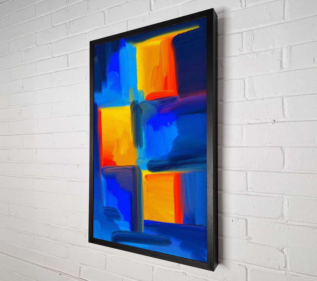  A Canvas Print of Blue Abstract Strokes Canvas Print