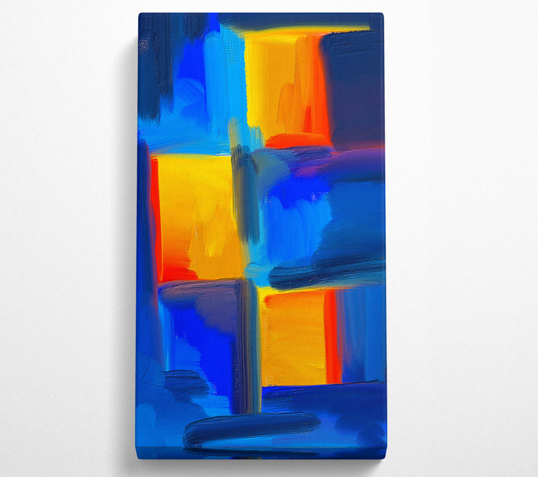  A Canvas Print of Blue Abstract Strokes Canvas Print