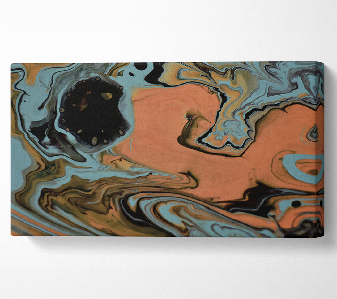  A Canvas Print of Orange Swirling Abstract Canvas Print
