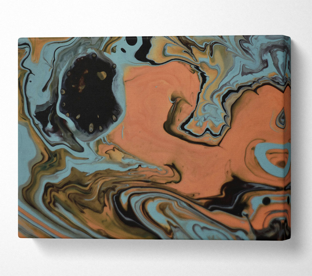  A Canvas Print of Orange Swirling Abstract Canvas Print