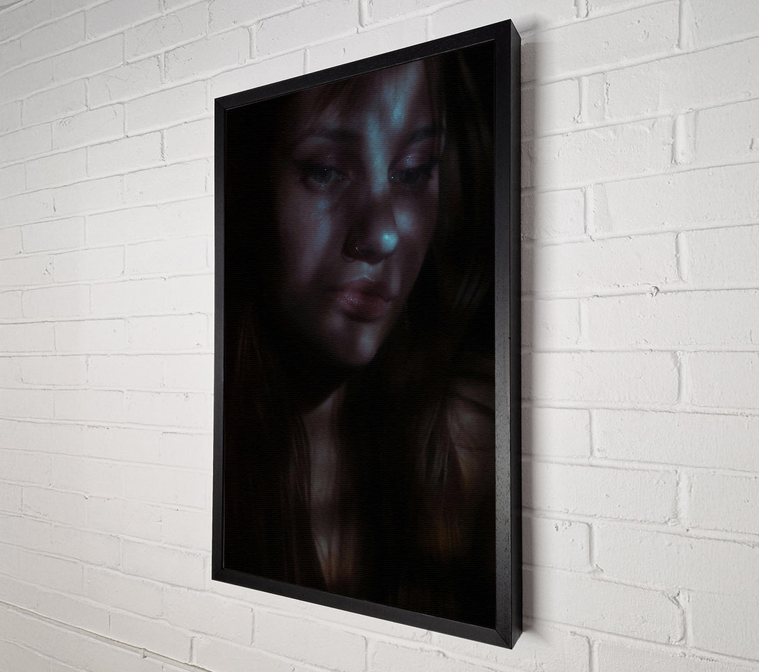  A Canvas Print of Blue Light Portrait Canvas Print