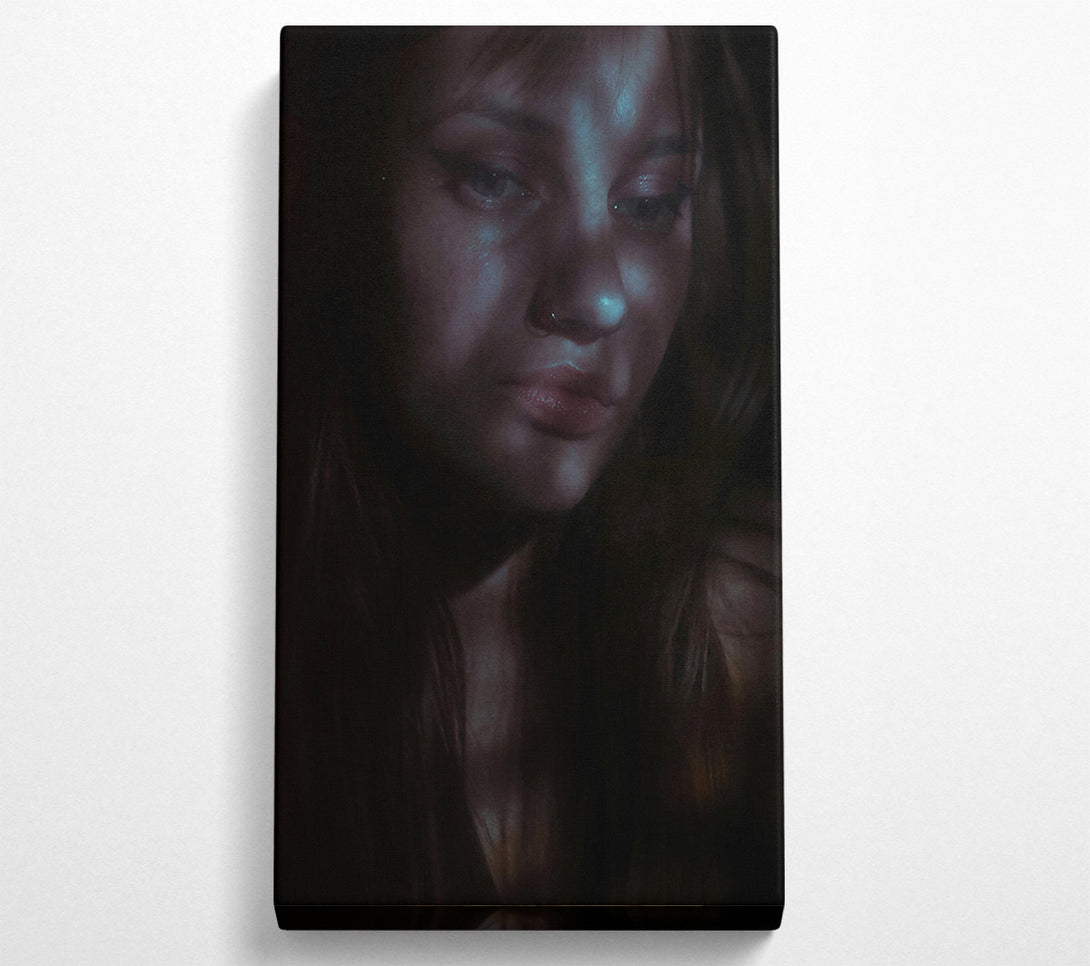  A Canvas Print of Blue Light Portrait Canvas Print