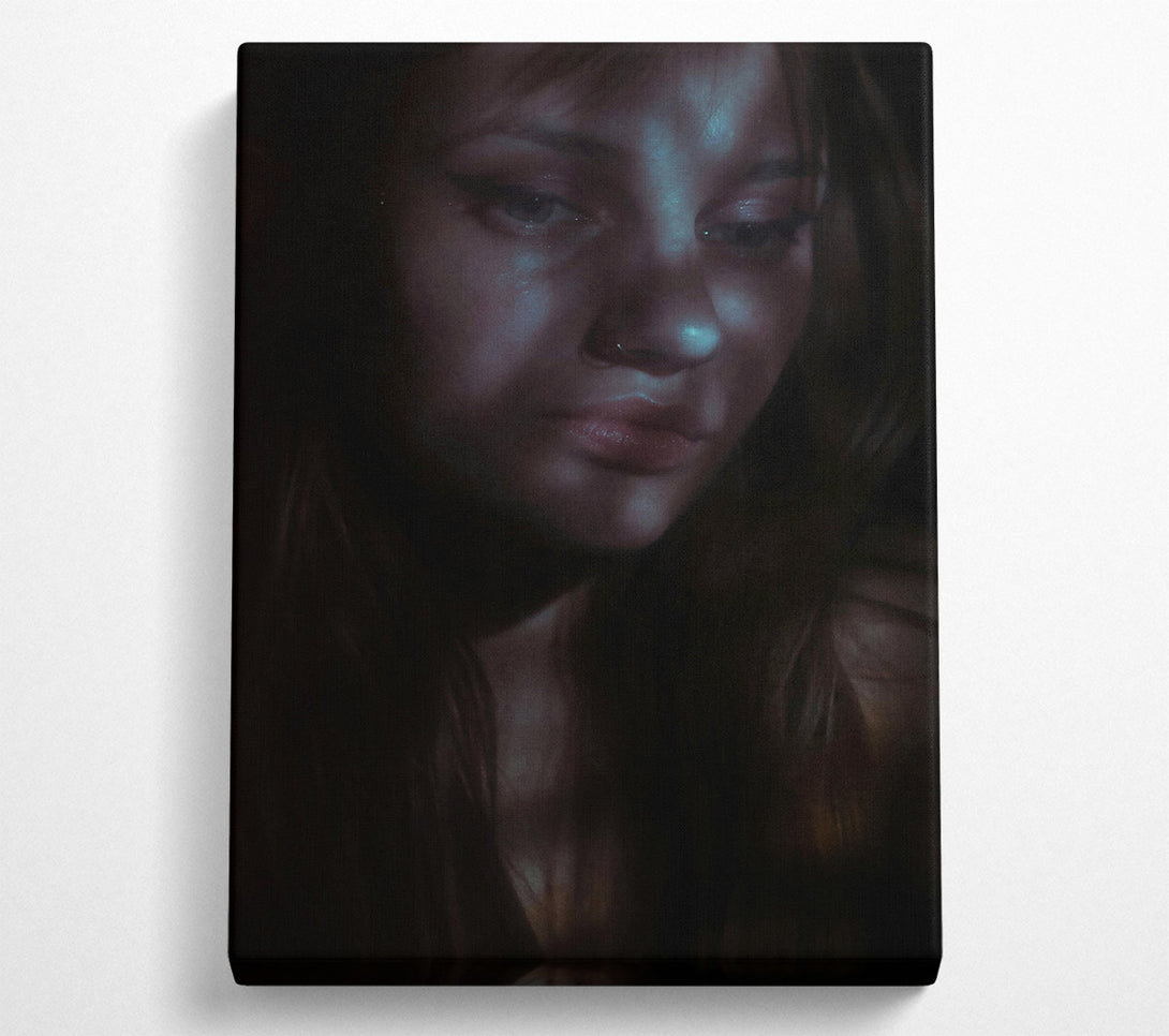  A Canvas Print of Blue Light Portrait Canvas Print