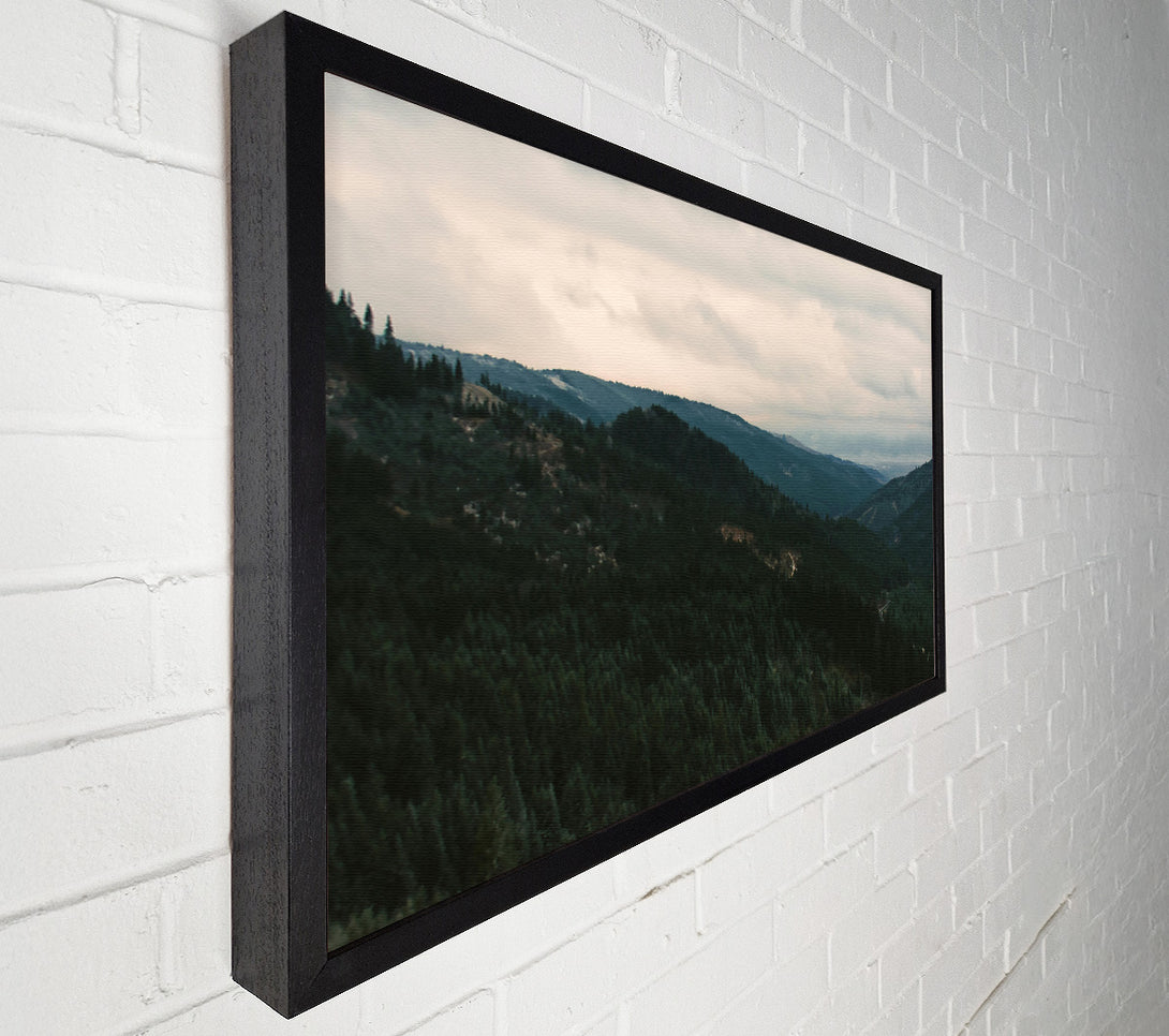  A Canvas Print of Emerald Mountain Range Canvas Wall Art