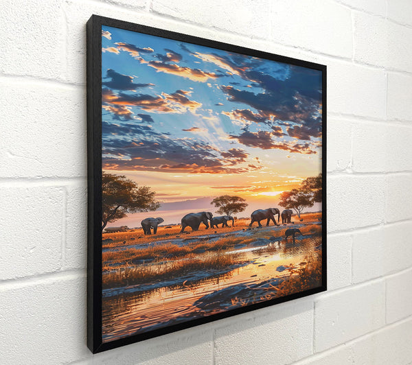 Golden Elephant Sunset