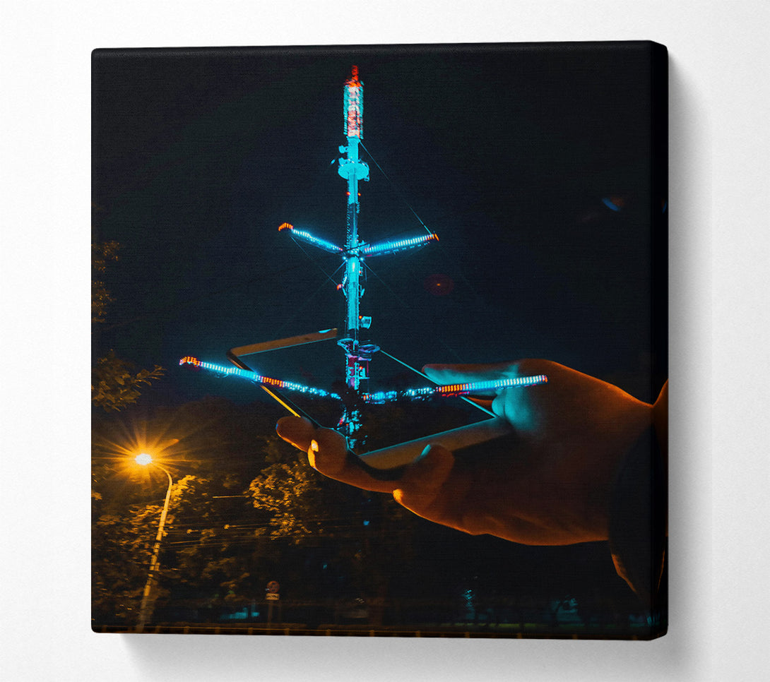  A Canvas Print of Blue Light Reflection Canvas Wall Art