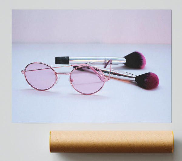 Pink Lens Reflection Poster