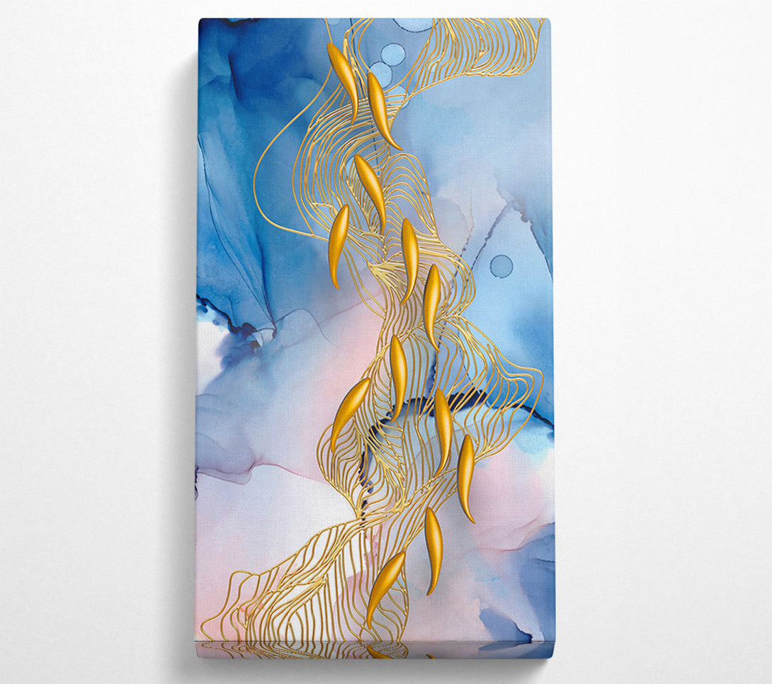  A Canvas Print of Gold Fish Shapes Canvas Wall Art