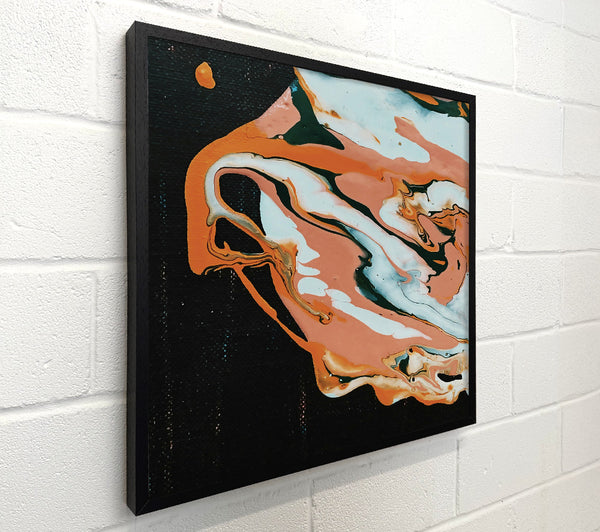Peach And Black Swirls