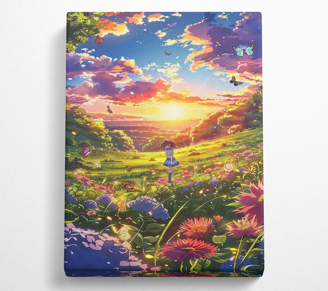  A Canvas Print of Golden Sunset Dreams Canvas Art
