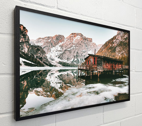 Red Cabin Reflections