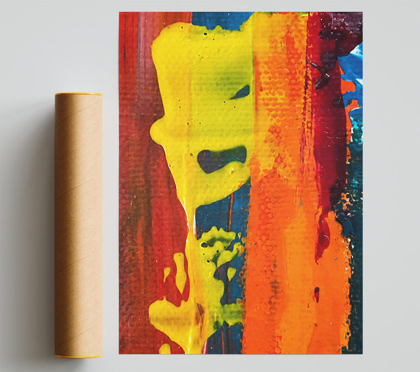 Yellow Abstract Streaks Print