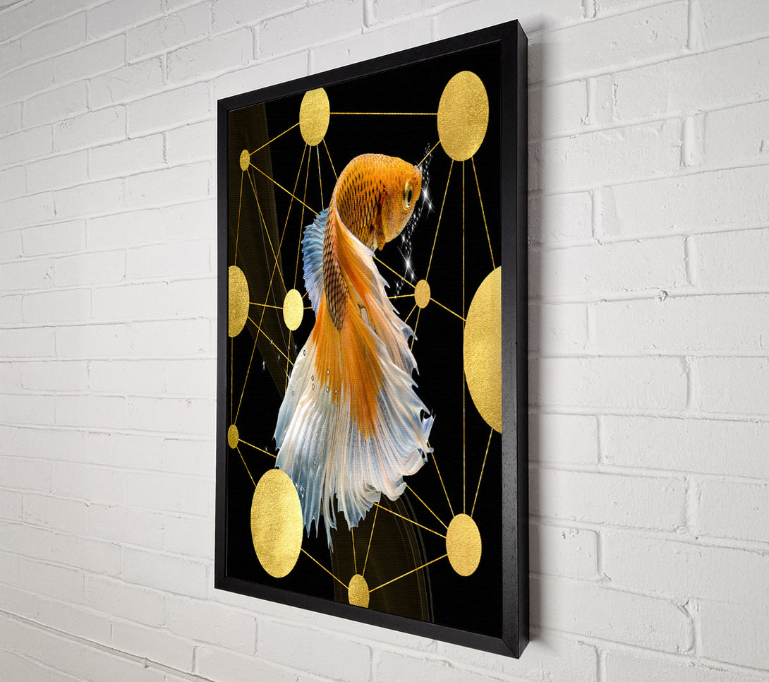  A Canvas Print of Gold Fish With Gold Spots Canvas Wall Art