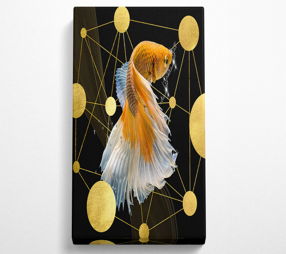  A Canvas Print of Gold Fish With Gold Spots Canvas Wall Art