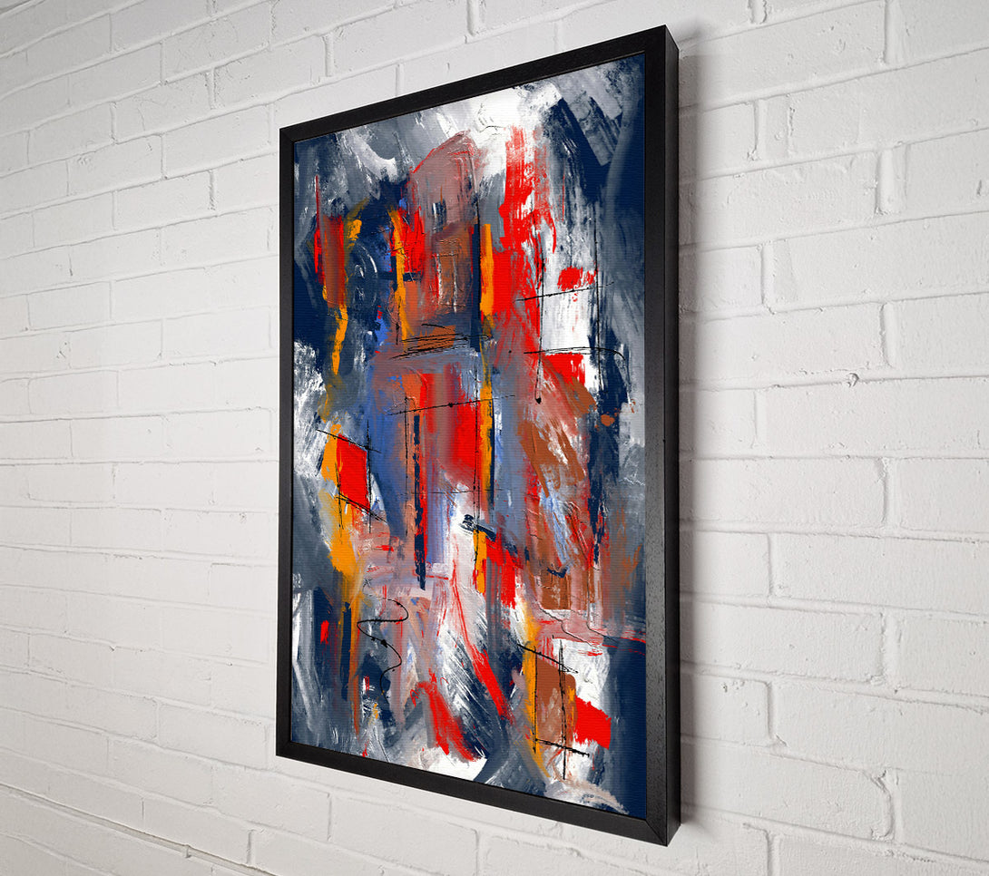  A Canvas Print of Crimson Abstract Lines Canvas Wall Art