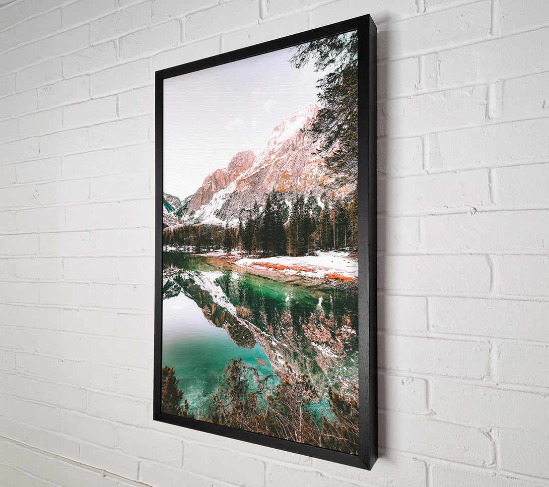  A Canvas Print of Teal Mountain Reflections Canvas Print