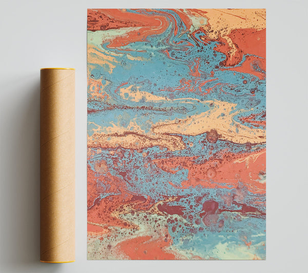 Teal Swirls And Dreams Giclee Print