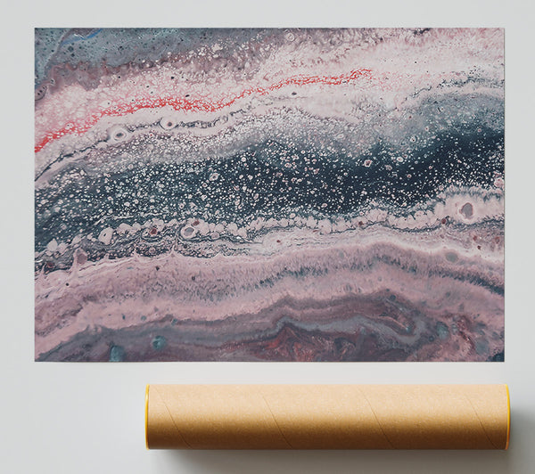 Pink And Black Nebula Poster
