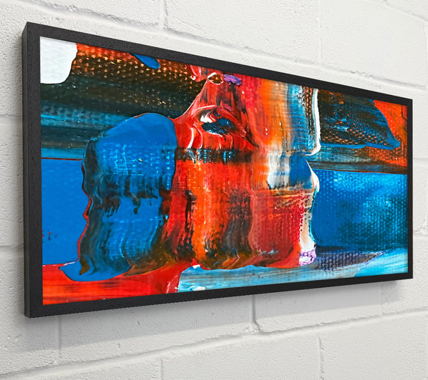 Crimson And Teal Abstract
