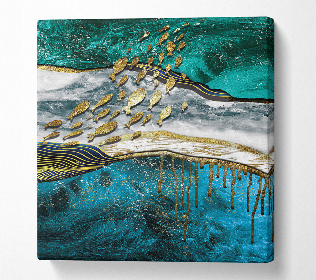  A Canvas Print of Gold Fish Canvas Wall Art