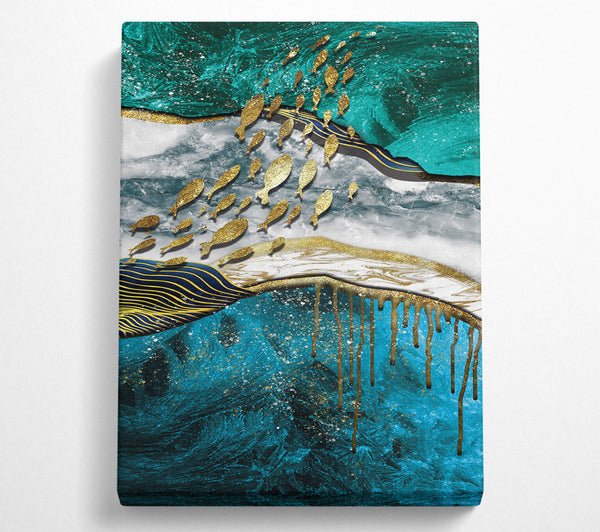  A Canvas Print of Gold Fish Canvas Wall Art