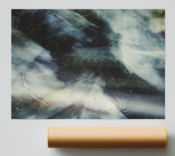 Blue Splashes Of Light Poster