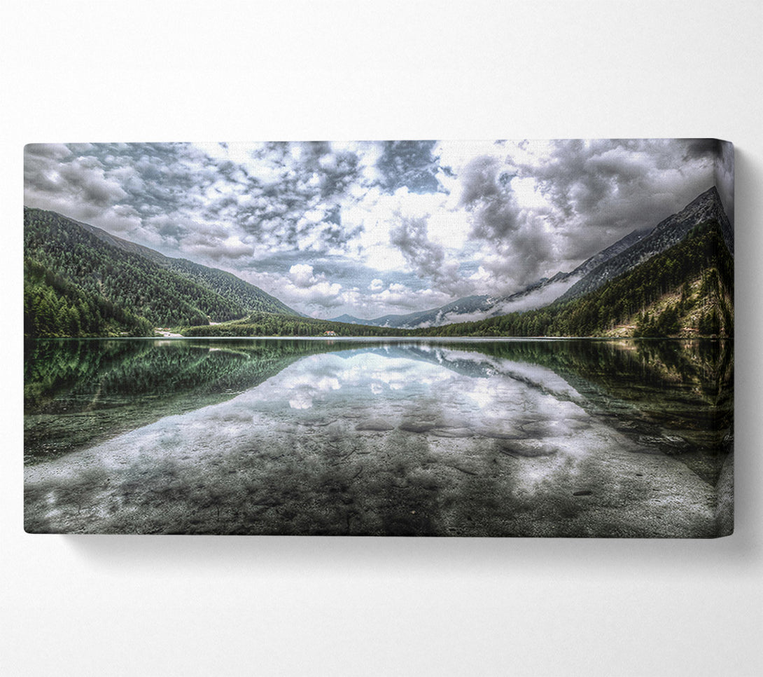  A Canvas Print of Green Mountain Reflections Canvas Print