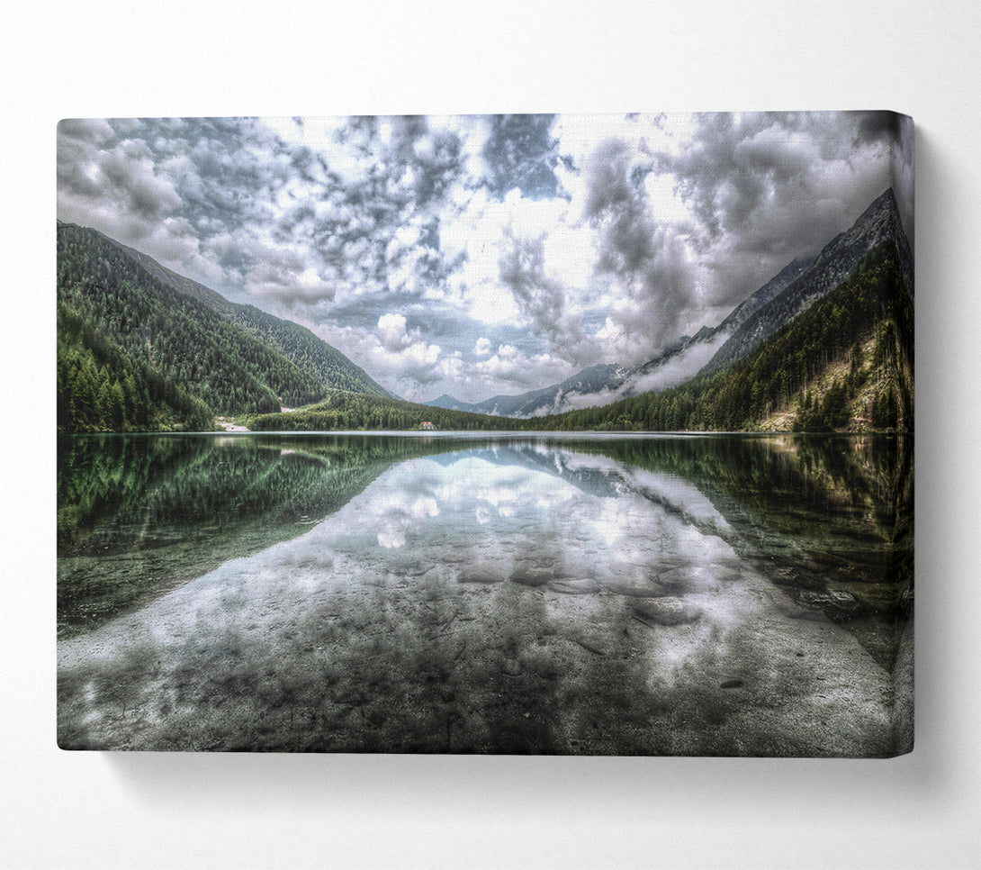  A Canvas Print of Green Mountain Reflections Canvas Print