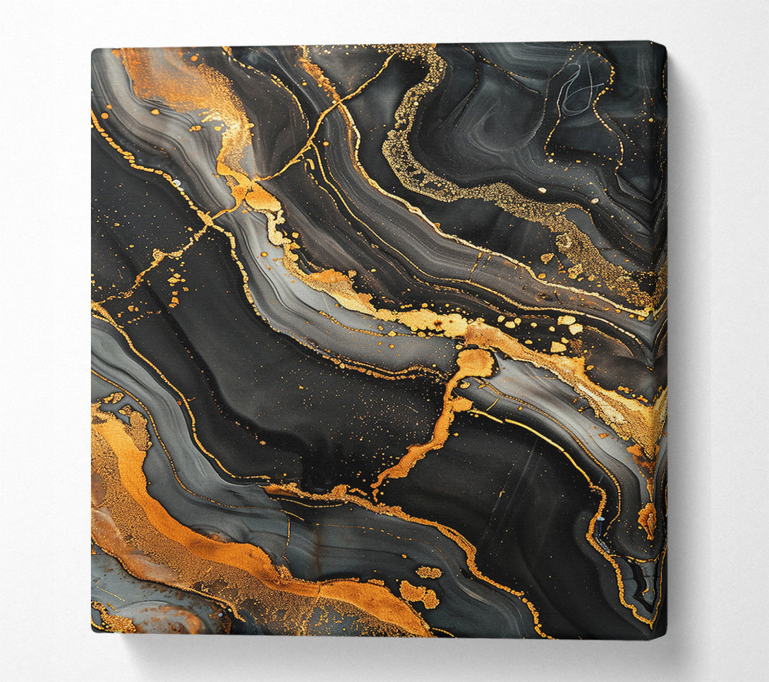  A Canvas Print of Gold Flow Canvas Print