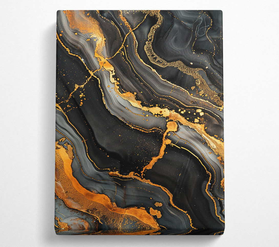  A Canvas Print of Gold Flow Canvas Print