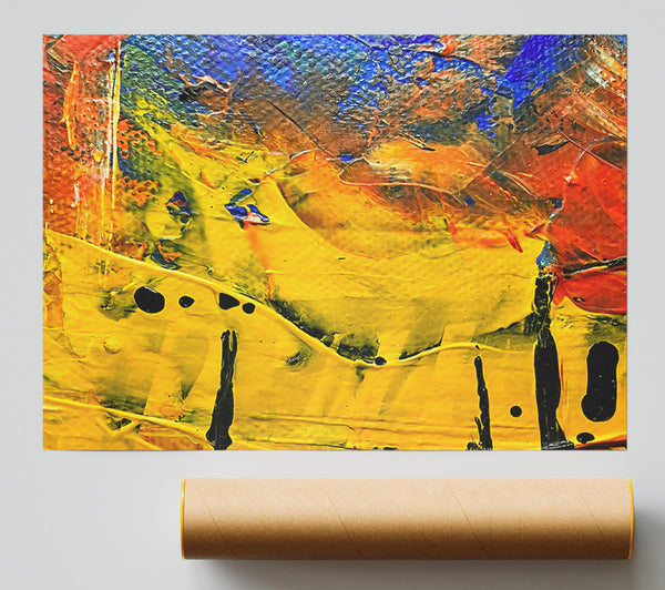 Sunlit Yellow Abstract Print