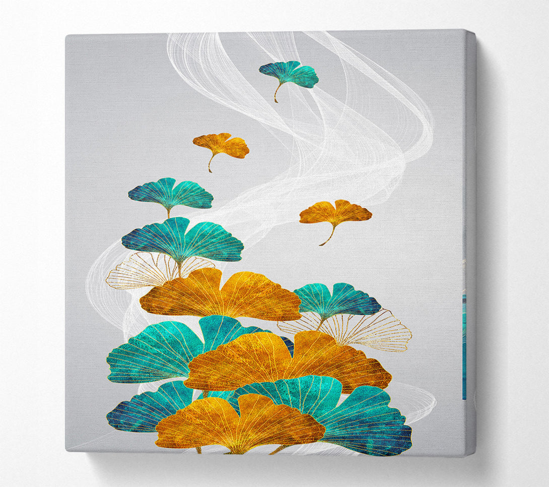  A Canvas Print of Gold Flowers (1) Canvas Art
