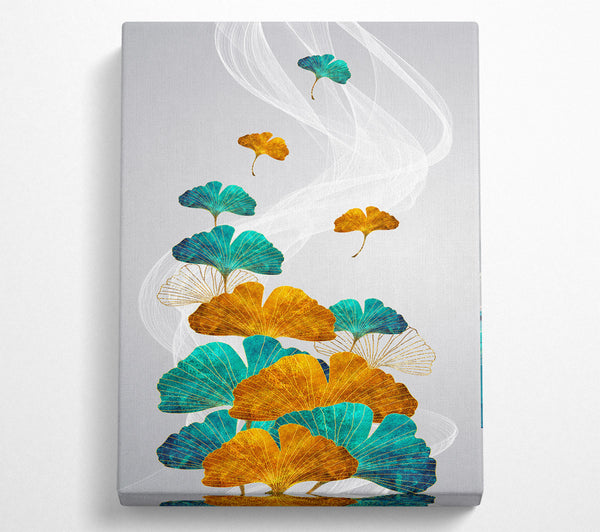  A Canvas Print of Gold Flowers (1) Canvas Art