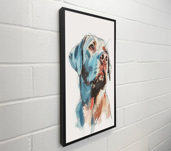 Azure Dog Portrait