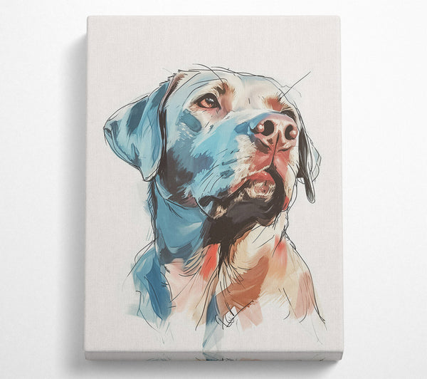  A Canvas Print of Azure Dog Portrait Canvas Wall Art