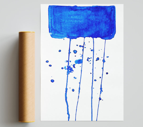 Azure Drip Drizzle Giclee Print