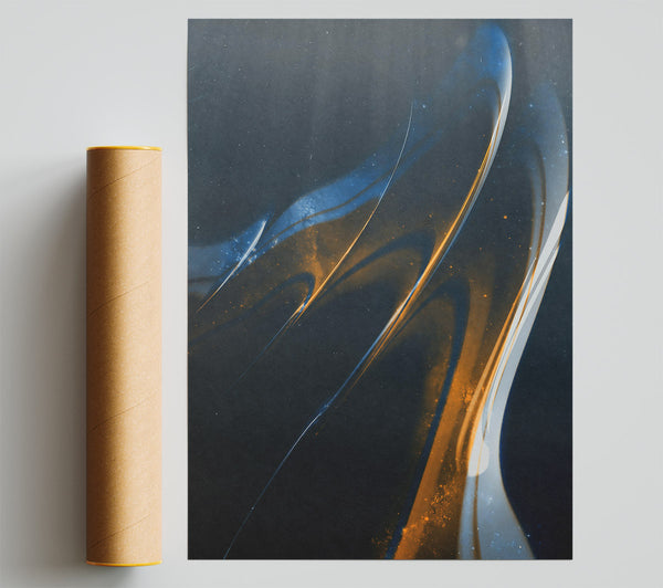Golden Cosmic Flow Poster