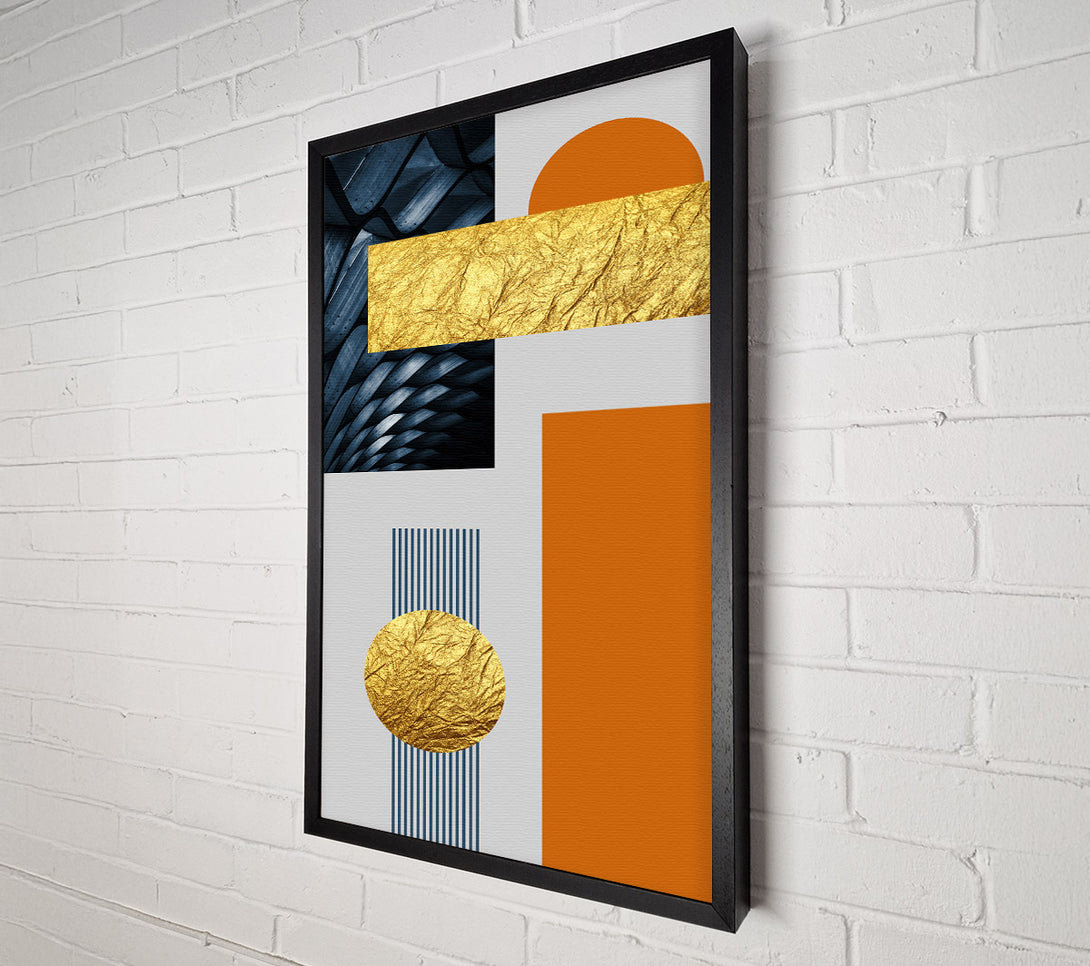  A Canvas Print of Gold Foil And Squares Canvas Art