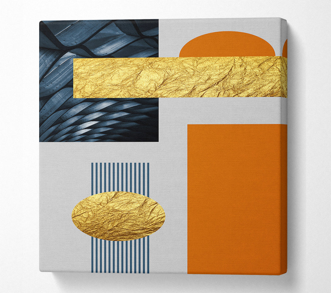  A Canvas Print of Gold Foil And Squares Canvas Art
