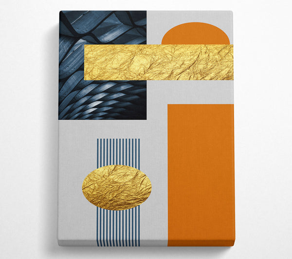  A Canvas Print of Gold Foil And Squares Canvas Art