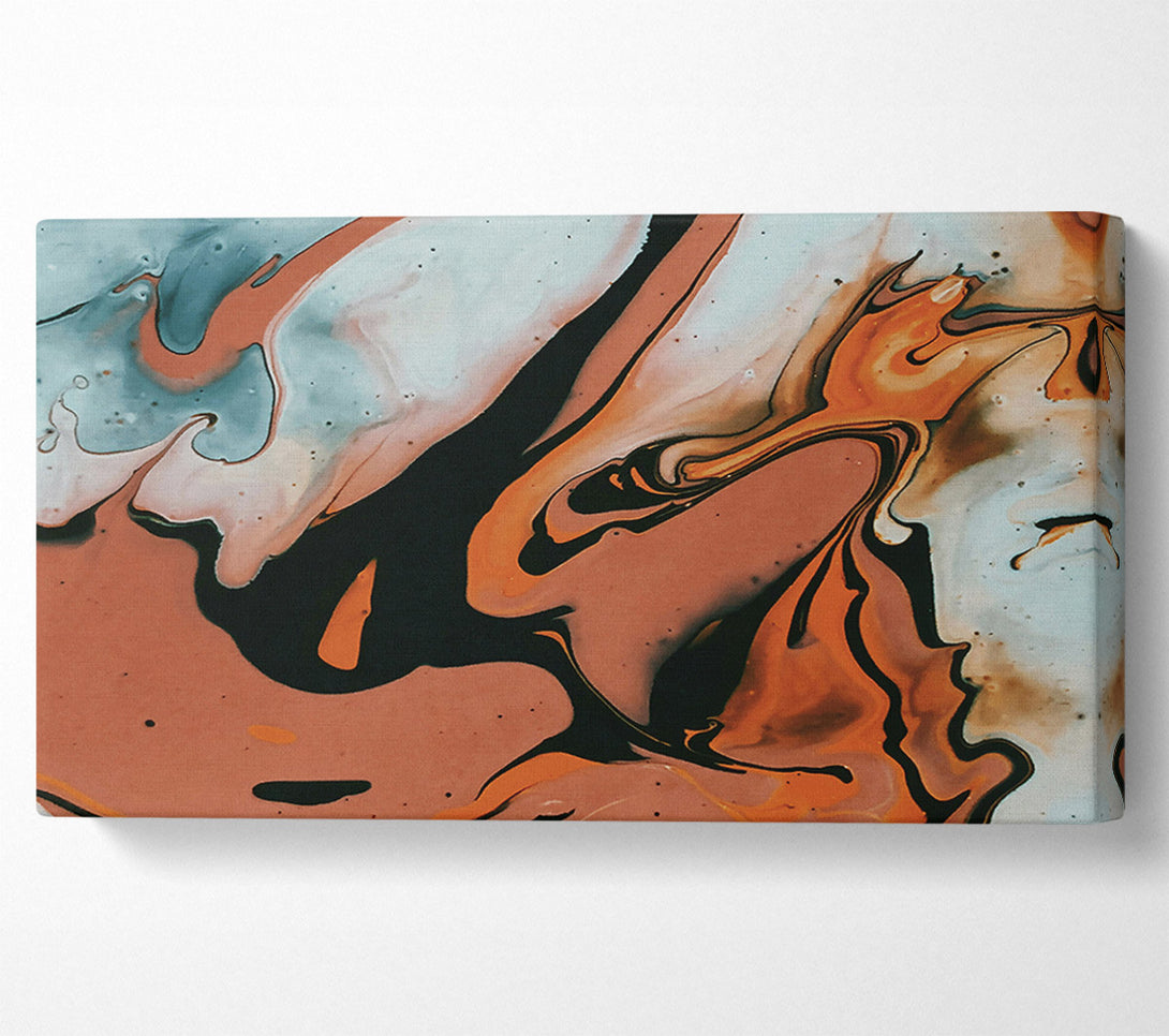  A Canvas Print of Crimson Swirls Of Ink. Canvas Wall Art