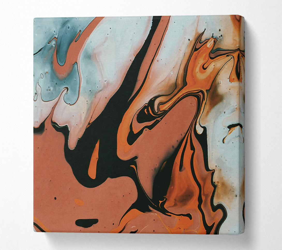  A Canvas Print of Crimson Swirls Of Ink. Canvas Wall Art